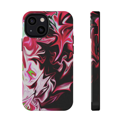 Red & Black Abstract Marble Phone Case – MagSafe Compatible for iPhone & Samsung Galaxy