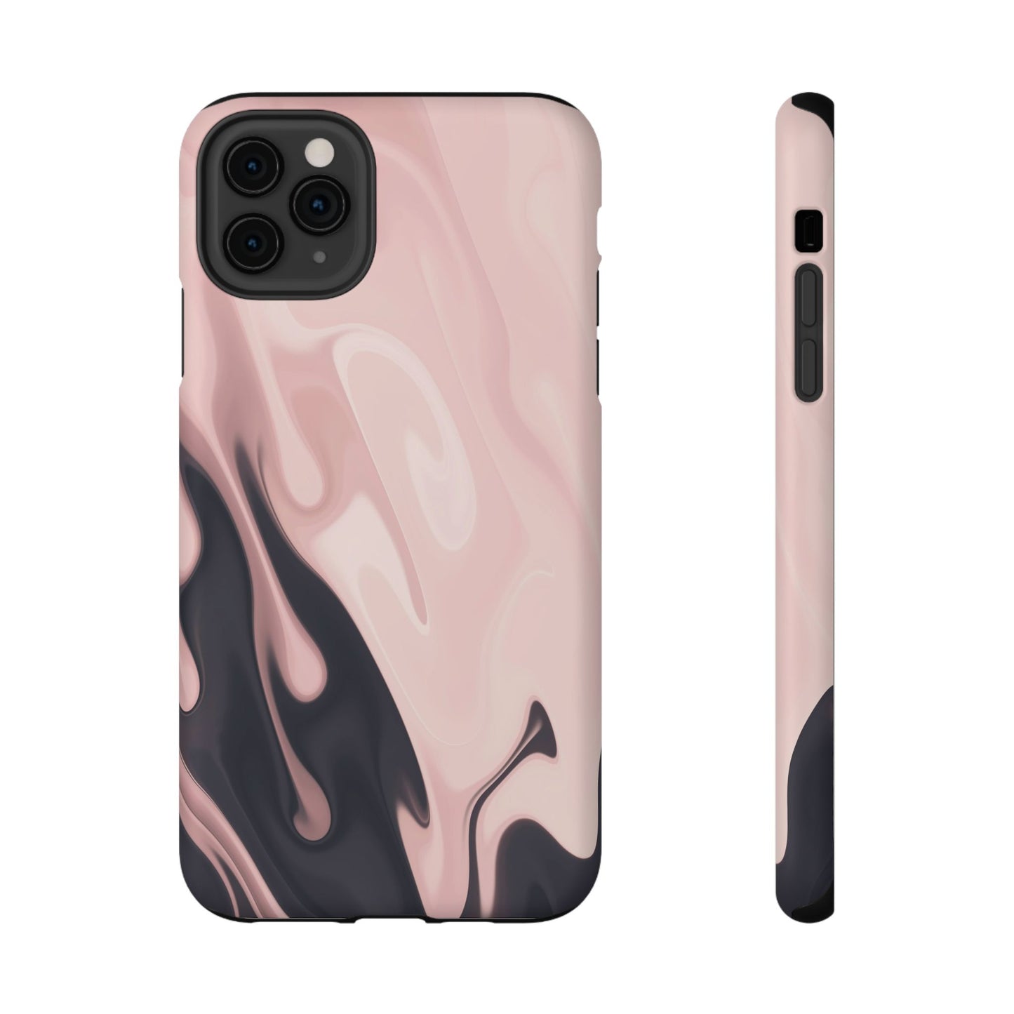 Blush Noir Ink Flow Phone Case – MagSafe Compatible for iPhone & Samsung Galaxy