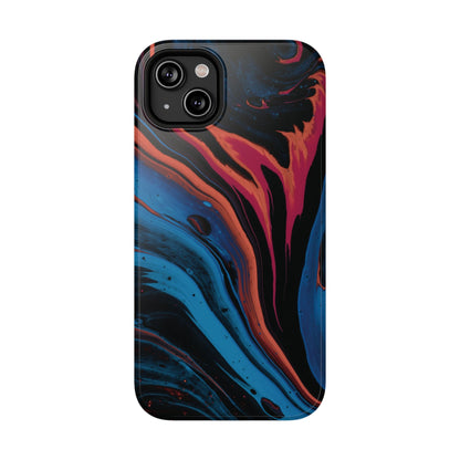 Crimson & Cobalt Fusion Marble Phone Case – MagSafe Compatible for iPhone & Samsung Galaxy