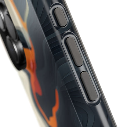 Topographical Abstract Wave Phone Case – MagSafe Compatible for iPhone & Samsung Galaxy