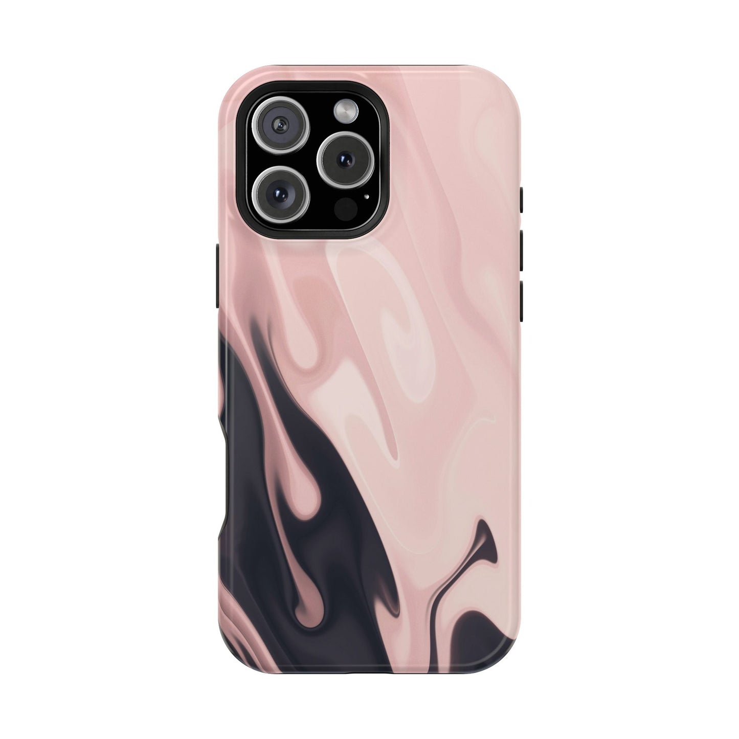 Blush Noir Ink Flow Phone Case – MagSafe Compatible for iPhone & Samsung Galaxy