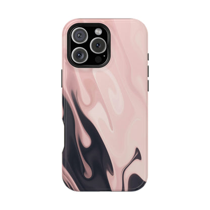 Blush Noir Ink Flow Phone Case – MagSafe Compatible for iPhone & Samsung Galaxy
