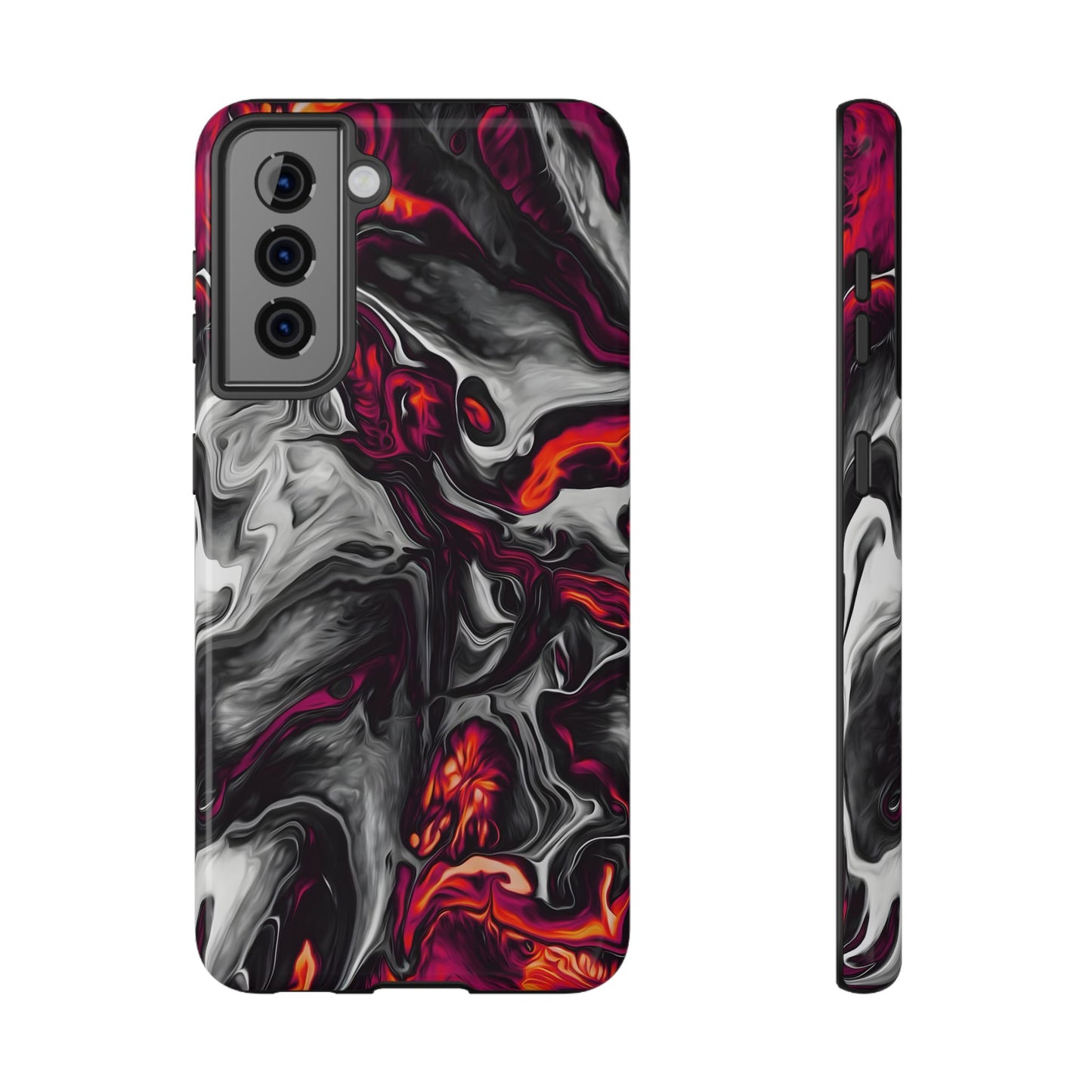 Dark Marble Swirl Phone Case – MagSafe Compatible for iPhone & Samsung Galaxy