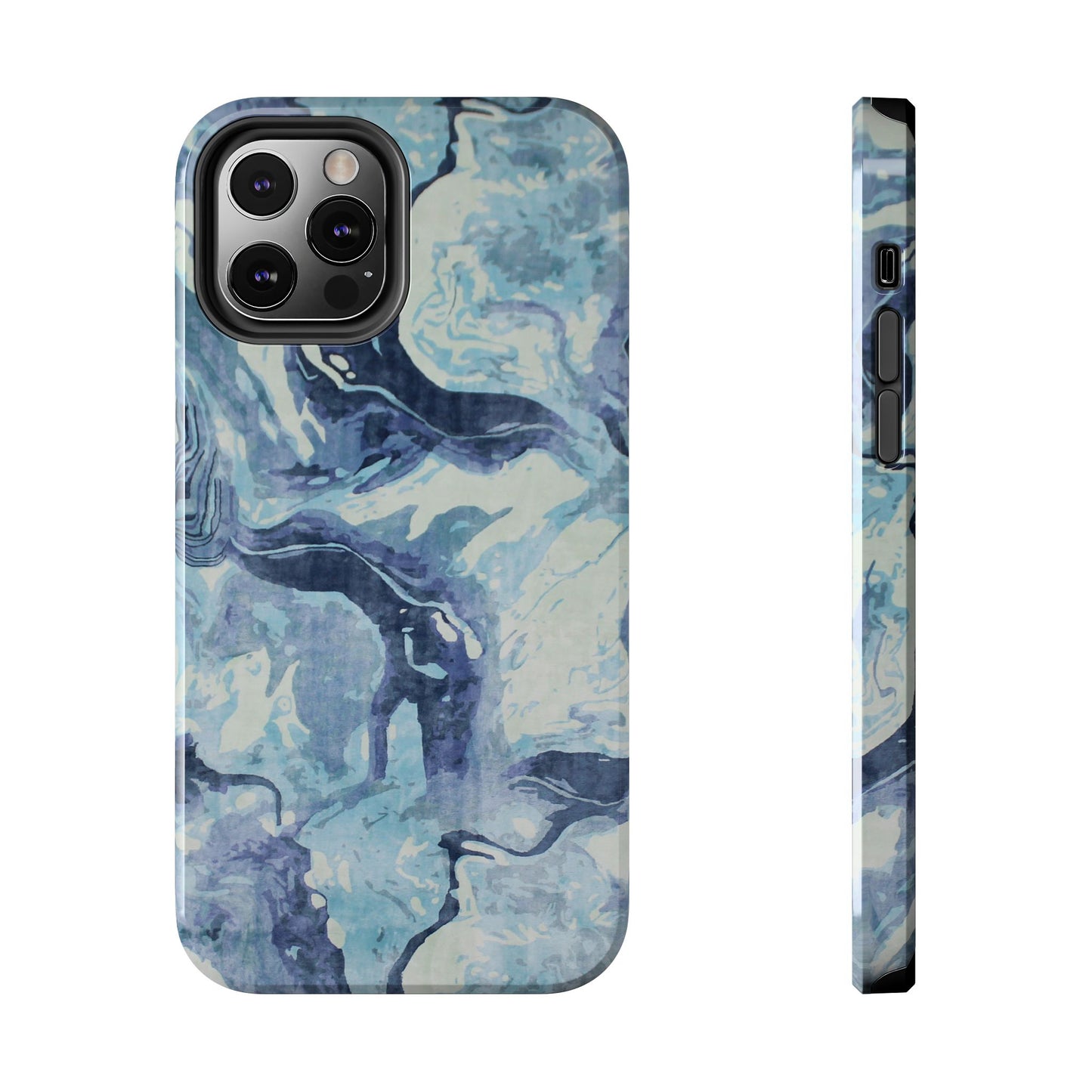 Blue Marble Abstract iPhone Case –  iPhone 16-11 All Sizes - MagSafe Compatible