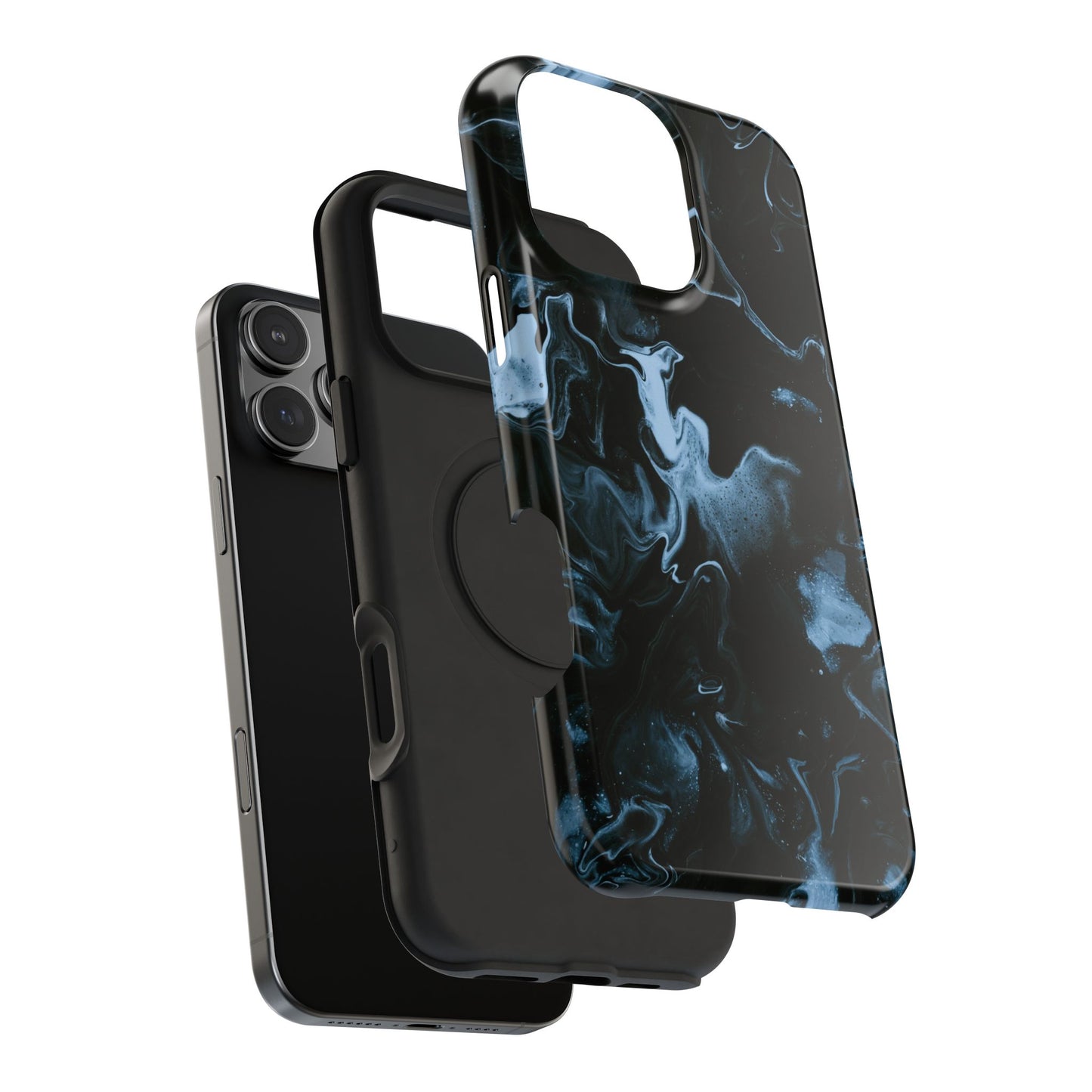 Midnight Frost Swirl Phone Case – MagSafe Compatible for iPhone & Samsung Galaxy