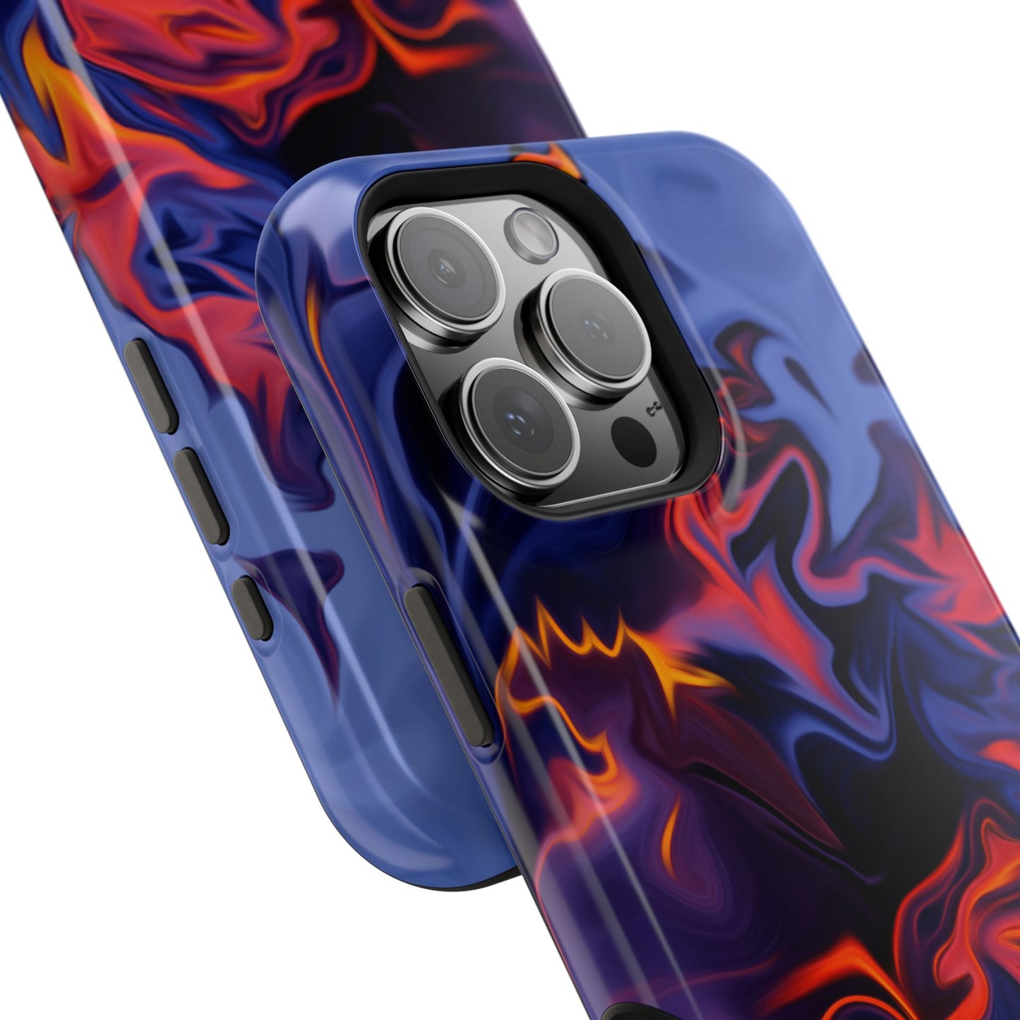 Fiery Swirl Abstract Phone Case – MagSafe Compatible for iPhone & Samsung Galaxy