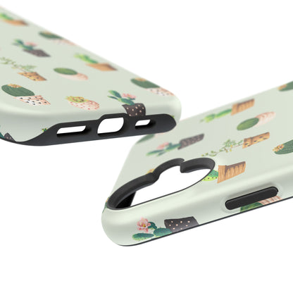 Desert Bloom Cactus Phone Case – Cute Succulent Print, MagSafe Compatible for iPhone & Samsung Galaxy