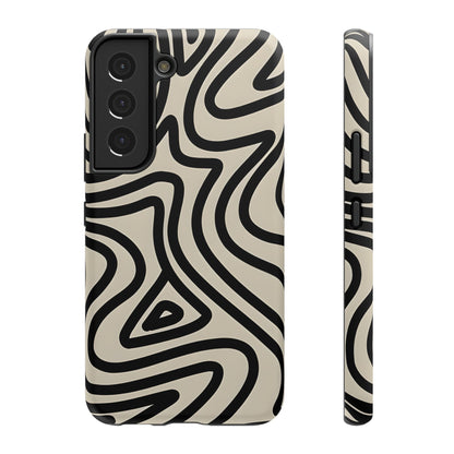 Abstract Maze Line Art Phone Case – MagSafe Compatible for iPhone & Samsung Galaxy