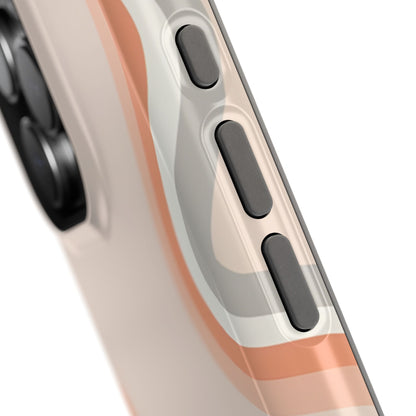 Minimalist Neutral Wavy Phone Case – MagSafe Compatible for iPhone & Samsung Galaxy