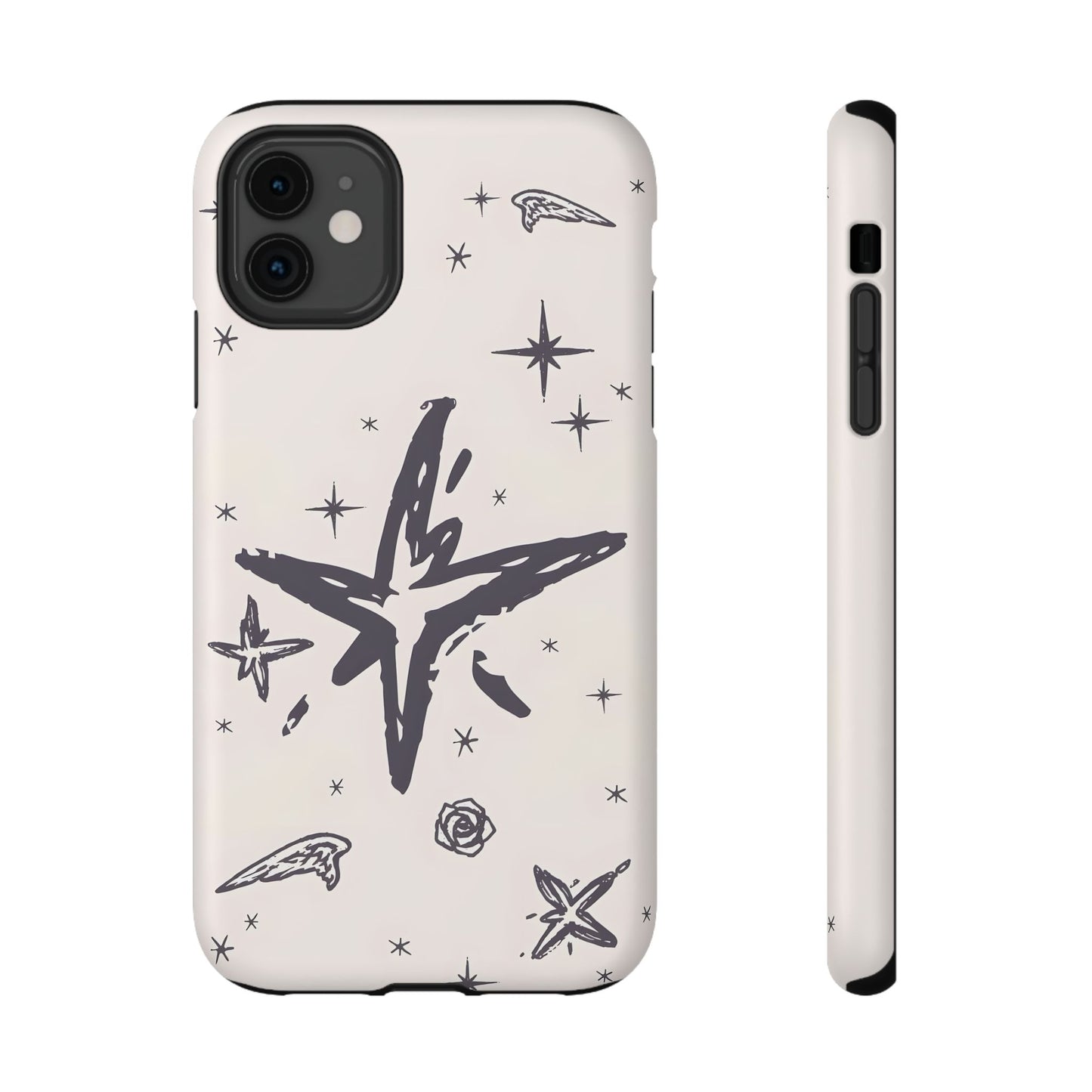 Sketch Star Doodle Phone Case – MagSafe Compatible for iPhone & Samsung Galaxy