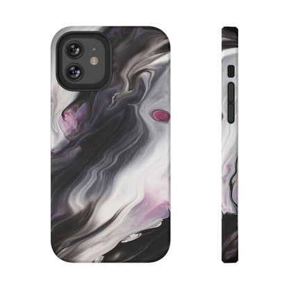Galaxy Smoke Noir Marble Phone Case – MagSafe Compatible for iPhone & Samsung Galaxy