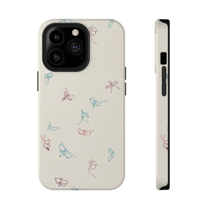 Minimalist Butterfly Sketch Phone Case – MagSafe Compatible for iPhone & Samsung Galaxy