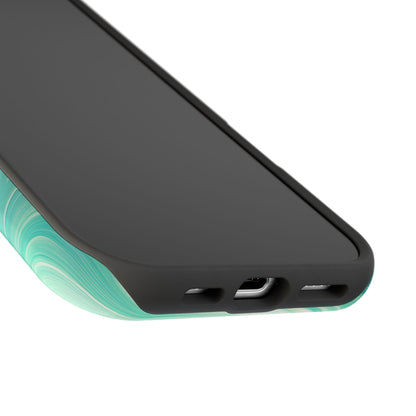 Turquoise Swirl Abstract Phone Case – MagSafe Compatible for iPhone & Samsung Galaxy