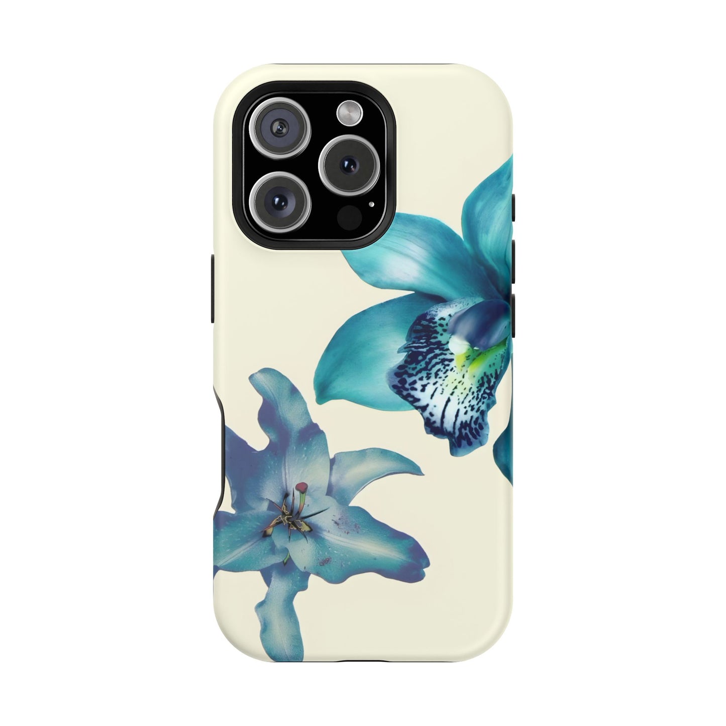 Blue Orchid Floral Phone Case – MagSafe Compatible for iPhone & Samsung Galaxy