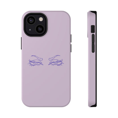 Sassy Line Art Eyes Phone Case – MagSafe Compatible for iPhone & Samsung Galaxy