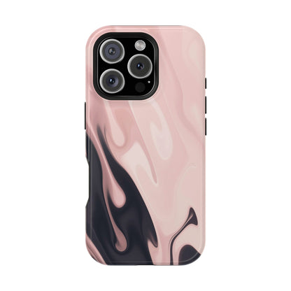 Blush Noir Ink Flow Phone Case – MagSafe Compatible for iPhone & Samsung Galaxy