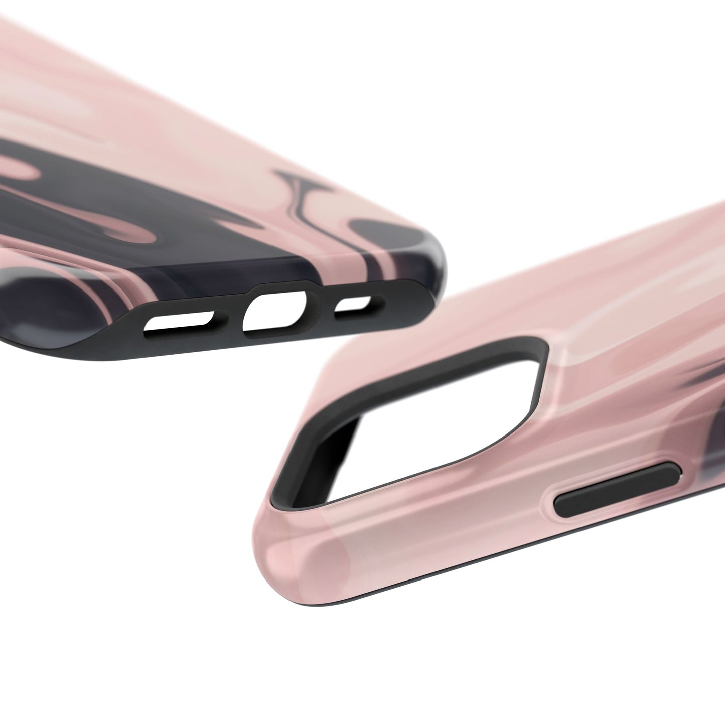 Blush Noir Ink Flow Phone Case – MagSafe Compatible for iPhone & Samsung Galaxy