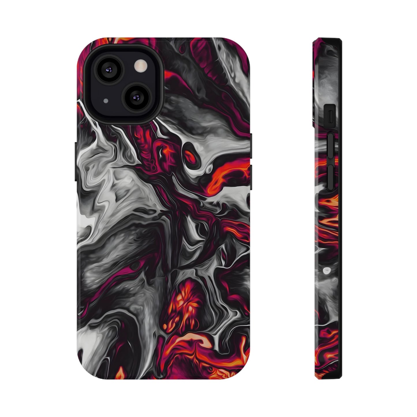 Dark Marble Swirl Phone Case – MagSafe Compatible for iPhone & Samsung Galaxy