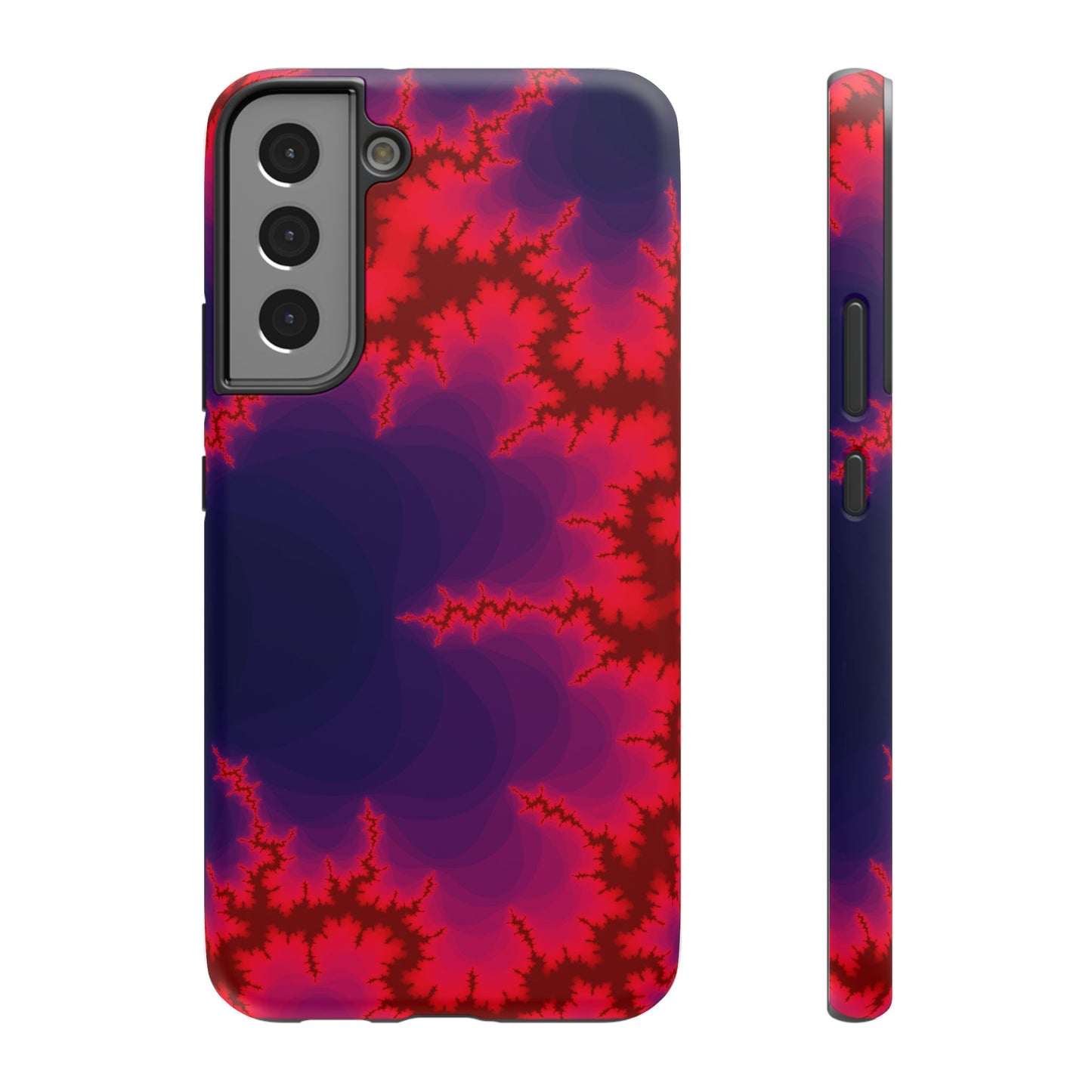 Neon Fractal Lightning Phone Case – MagSafe Compatible for iPhone & Samsung Galaxy