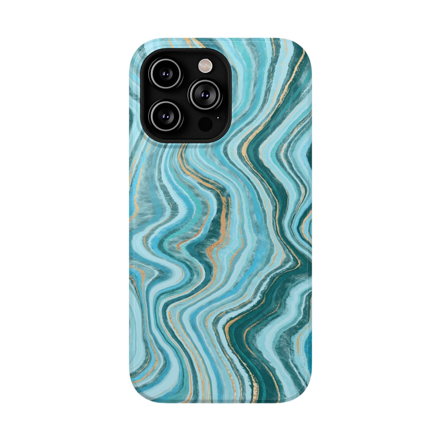 Ocean Agate Swirl Phone Case – MagSafe Compatible for iPhone & Samsung Galaxy