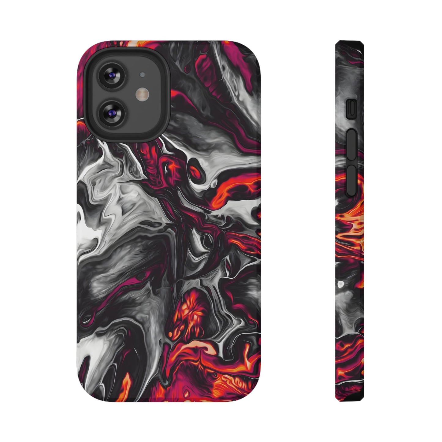 Dark Marble Swirl Phone Case – MagSafe Compatible for iPhone & Samsung Galaxy