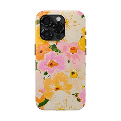 Pink & Yellow Floral iPhone Case - iPhone 15-11 All Sizes