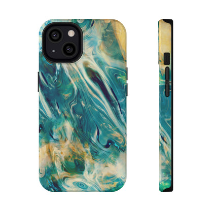Oceanic Flow Abstract Phone Case – MagSafe Compatible for iPhone & Samsung Galaxy