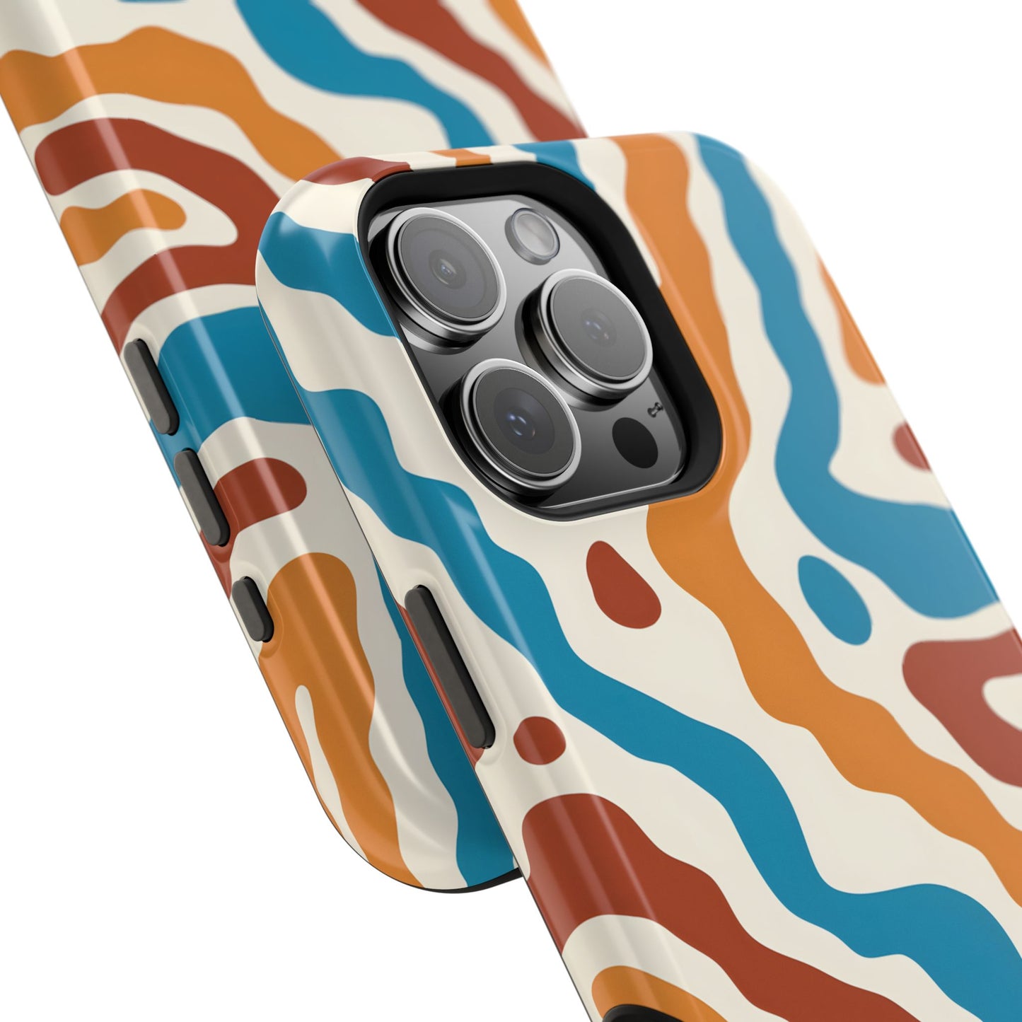Abstract Retro Wave Phone Case – MagSafe Compatible for iPhone & Samsung Galaxy