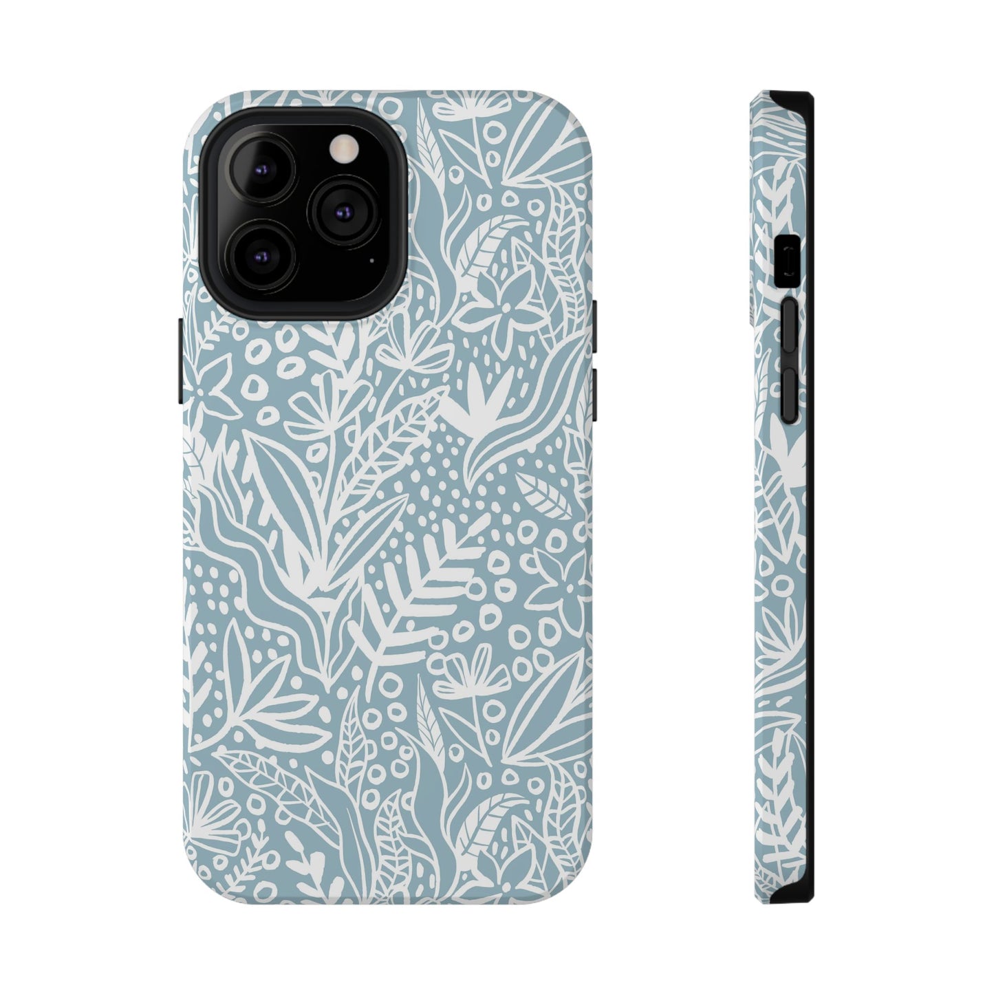 Boho Botanical Doodle Phone Case – MagSafe Compatible for iPhone & Samsung Galaxy