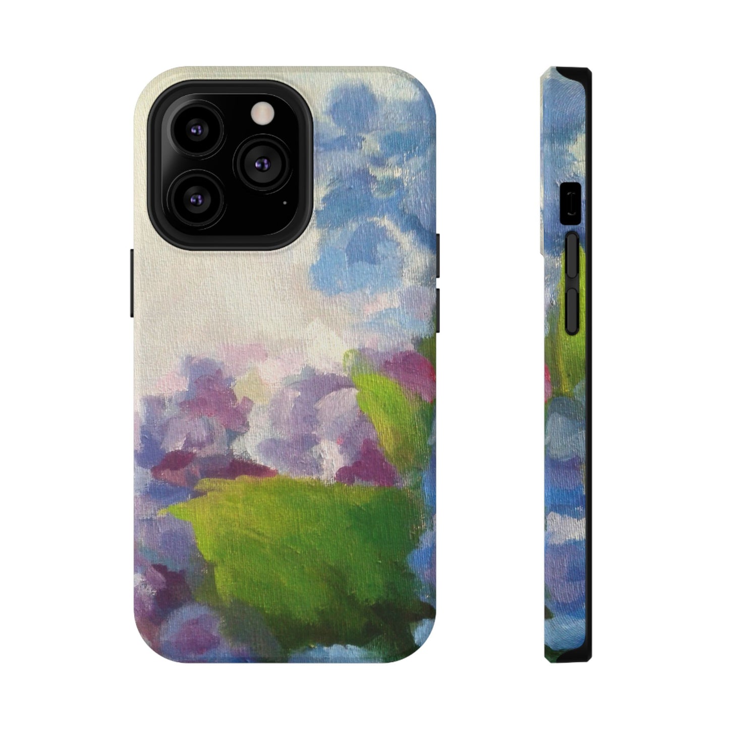 Hydrangea Dream Phone Case – Artistic Floral Design, MagSafe Compatible for iPhone & Samsung Galaxy