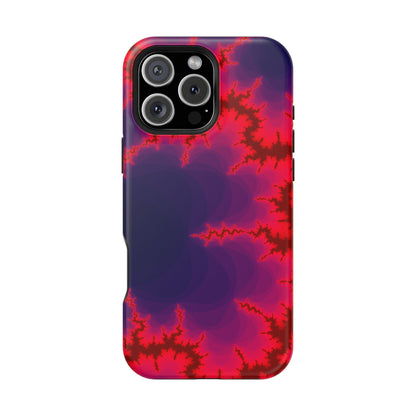 Neon Fractal Lightning Phone Case – MagSafe Compatible for iPhone & Samsung Galaxy