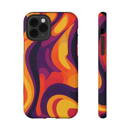 Fiery Abstract Swirls Phone Case – MagSafe Compatible for iPhone & Samsung Galaxy