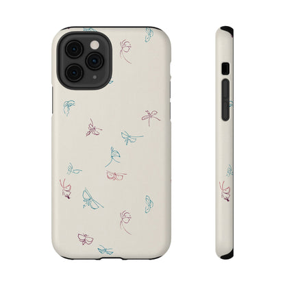 Minimalist Butterfly Sketch Phone Case – MagSafe Compatible for iPhone & Samsung Galaxy