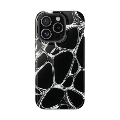Liquid Metal Abstract Phone Case – MagSafe Compatible for iPhone & Samsung Galaxy
