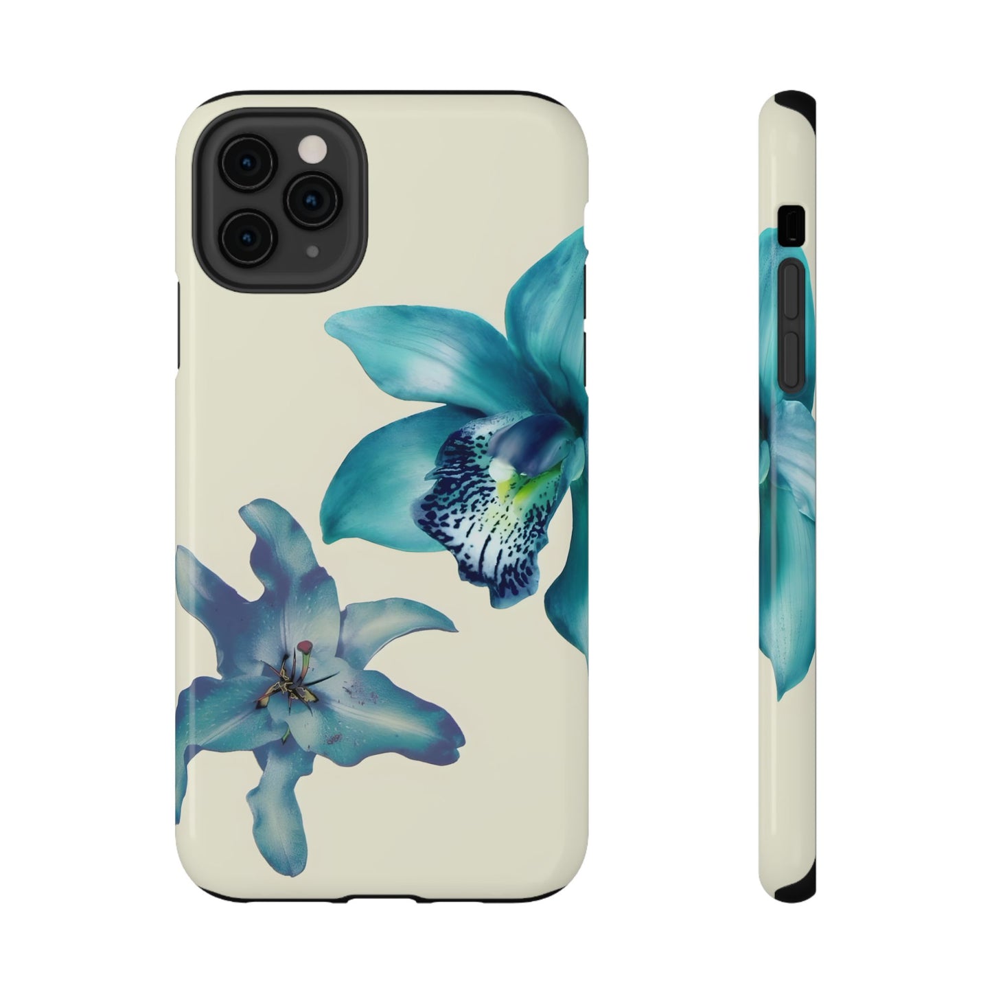 Blue Orchid Floral Phone Case – MagSafe Compatible for iPhone & Samsung Galaxy