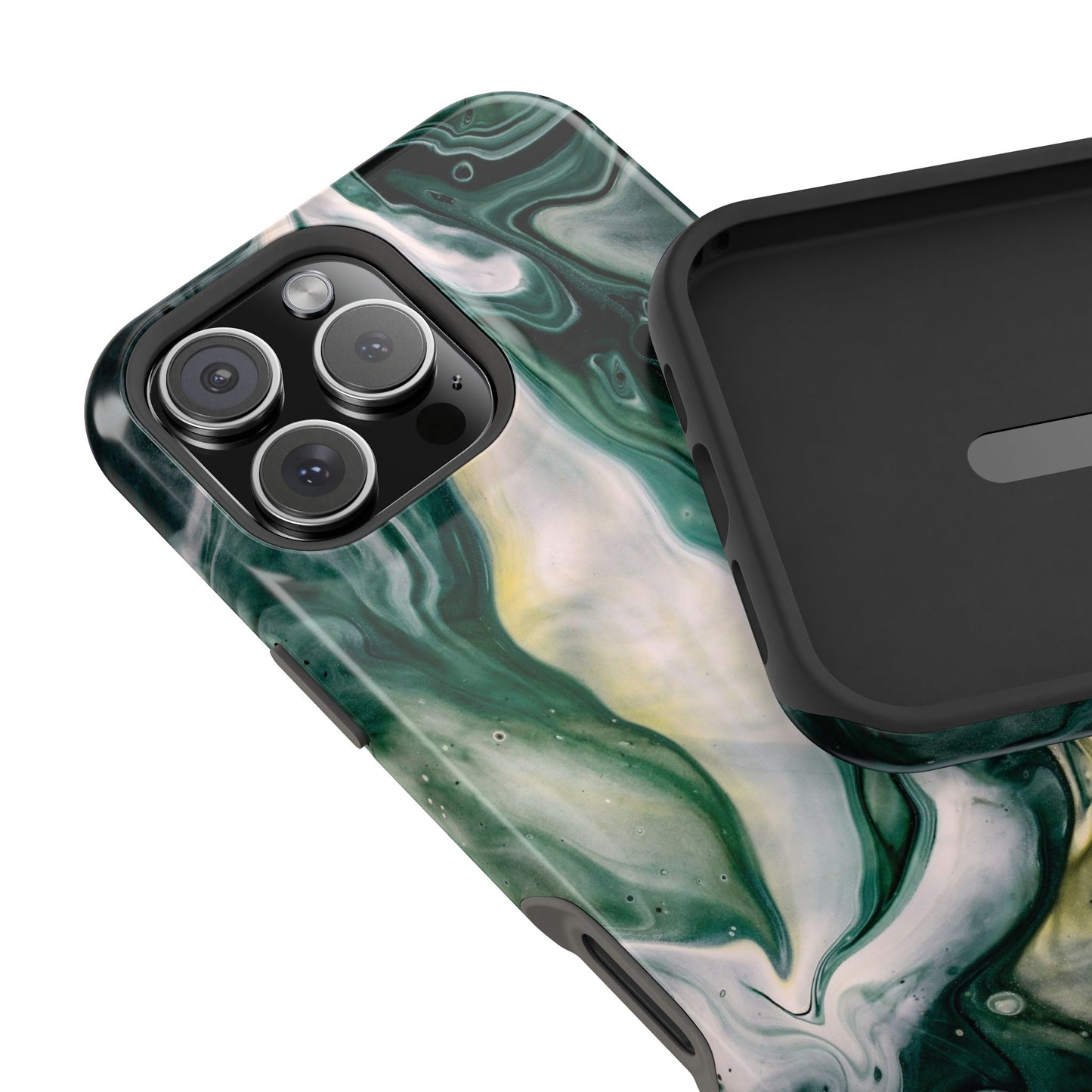 Mystic Forest Marble Swirl Phone Case – MagSafe Compatible for iPhone & Samsung Galaxy