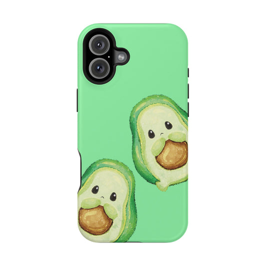 Kawaii Avocado Duo Phone Case – MagSafe Compatible for iPhone & Samsung Galaxy