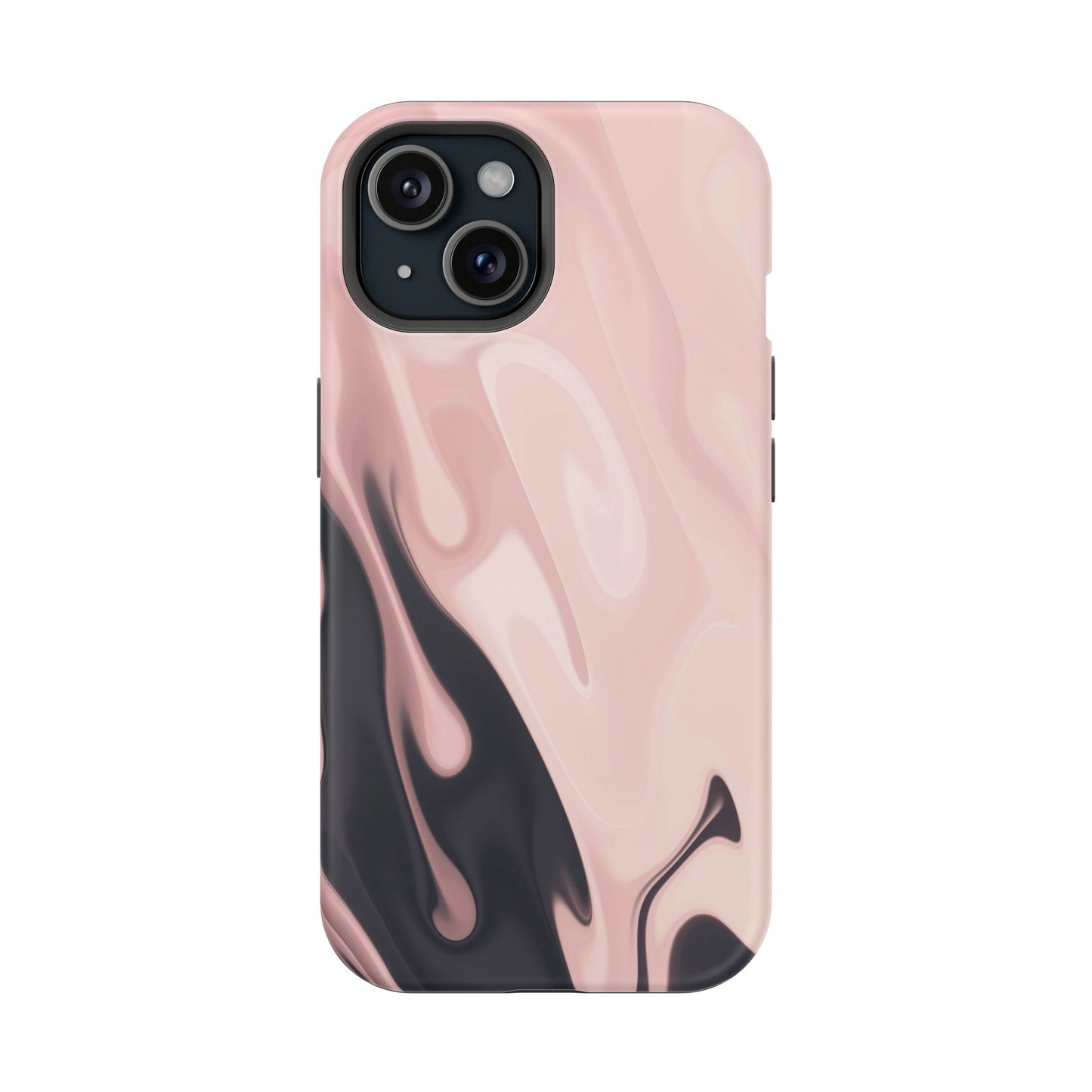 Blush Noir Ink Flow Phone Case – MagSafe Compatible for iPhone & Samsung Galaxy