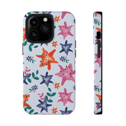Watercolor Lily Garden Phone Case – MagSafe Compatible for iPhone & Samsung Galaxy