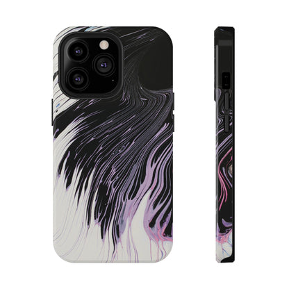 Waves of Ink Abstract Brush Phone Case – MagSafe Compatible for iPhone & Samsung Galaxy
