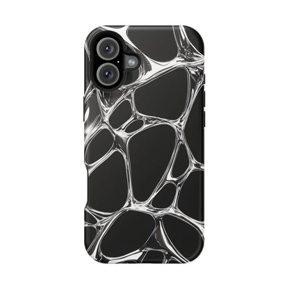 Liquid Metal Abstract Phone Case – MagSafe Compatible for iPhone & Samsung Galaxy