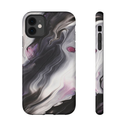 Galaxy Smoke Noir Marble Phone Case – MagSafe Compatible for iPhone & Samsung Galaxy