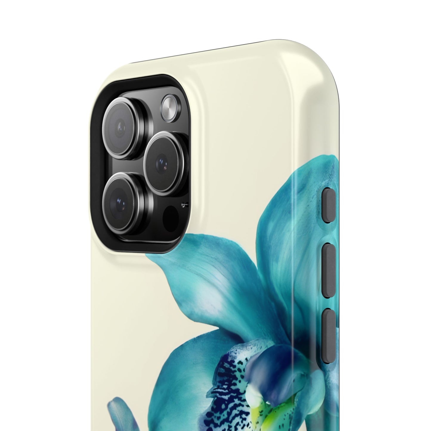Blue Orchid Floral Phone Case – MagSafe Compatible for iPhone & Samsung Galaxy