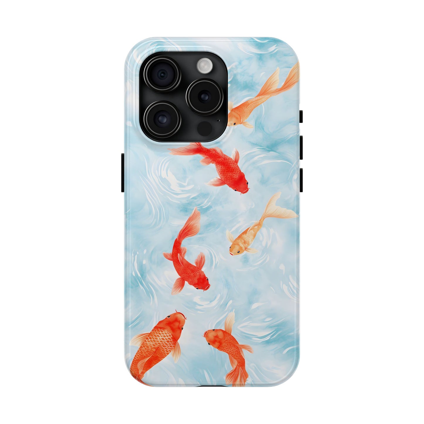 Koi Pond Painted Print for iPhone 11-15 All Sizes