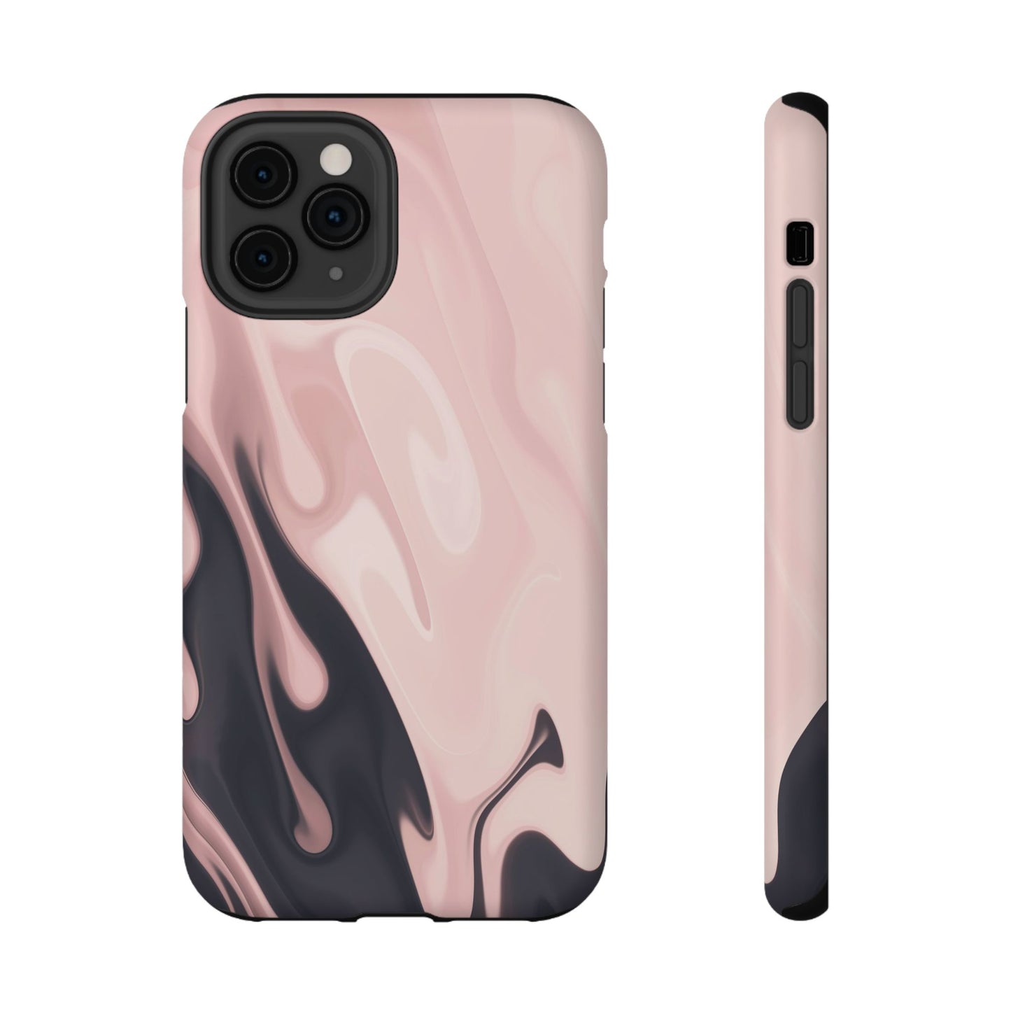 Blush Noir Ink Flow Phone Case – MagSafe Compatible for iPhone & Samsung Galaxy