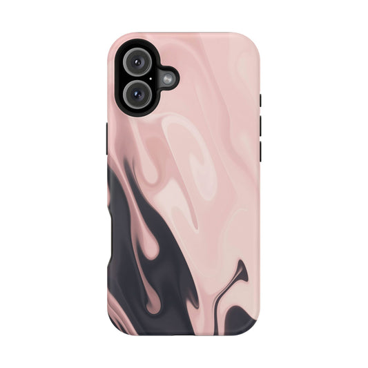 Blush Noir Ink Flow Phone Case – MagSafe Compatible for iPhone & Samsung Galaxy