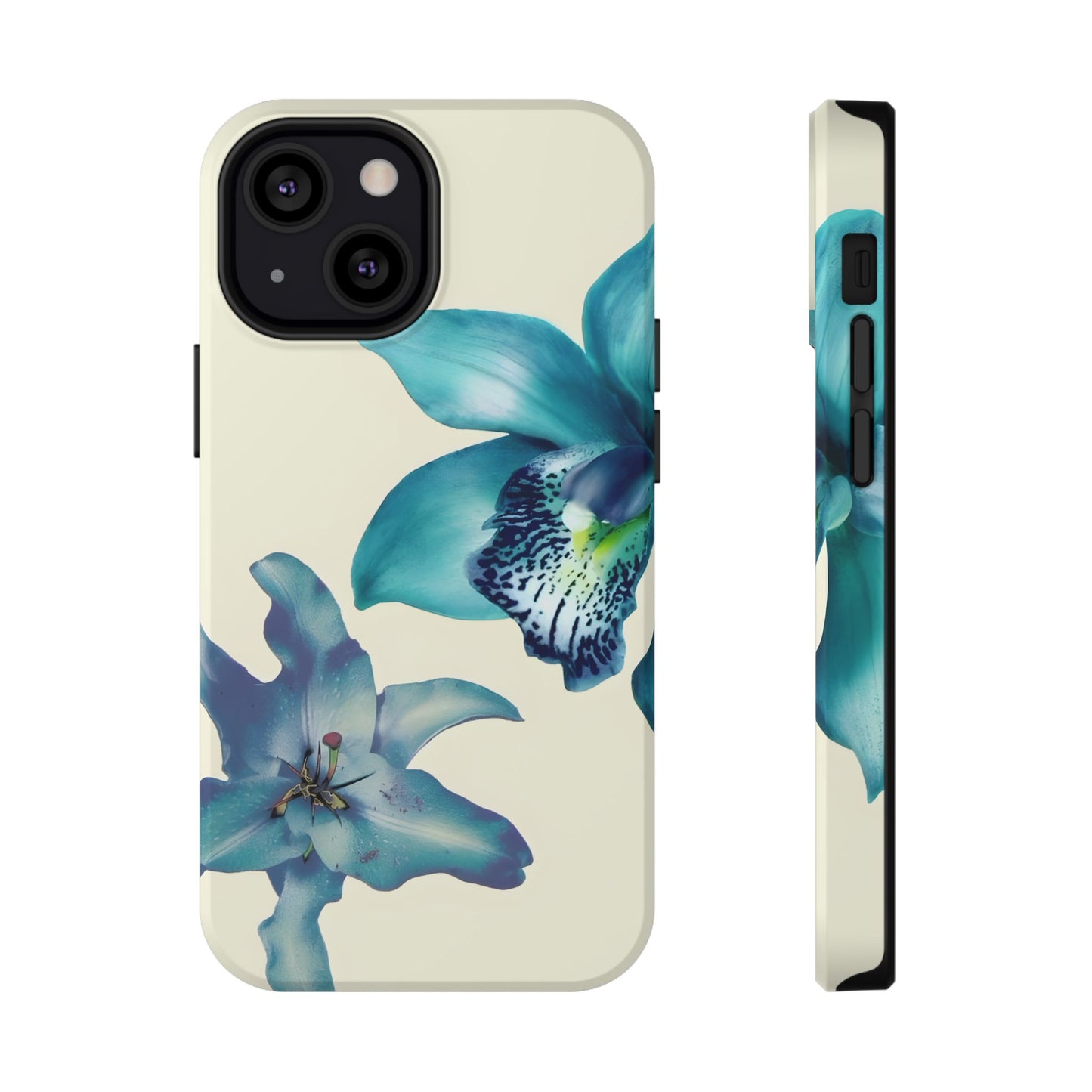 Blue Orchid Floral Phone Case – MagSafe Compatible for iPhone & Samsung Galaxy