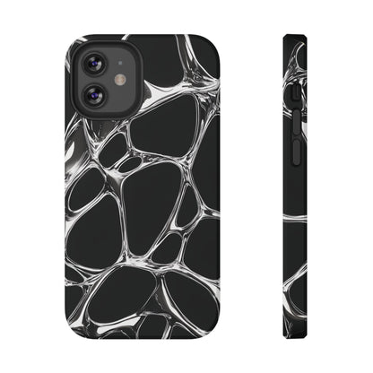 Liquid Metal Abstract Phone Case – MagSafe Compatible for iPhone & Samsung Galaxy