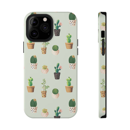 Desert Bloom Cactus Phone Case – Cute Succulent Print, MagSafe Compatible for iPhone & Samsung Galaxy