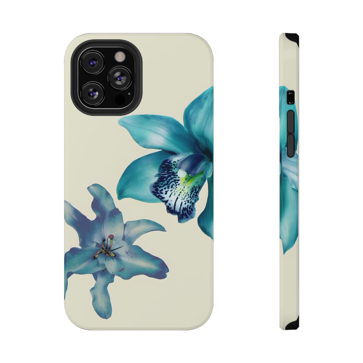 Blue Orchid Floral Phone Case – MagSafe Compatible for iPhone & Samsung Galaxy
